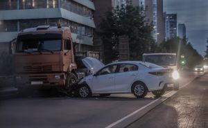 car and truck accident