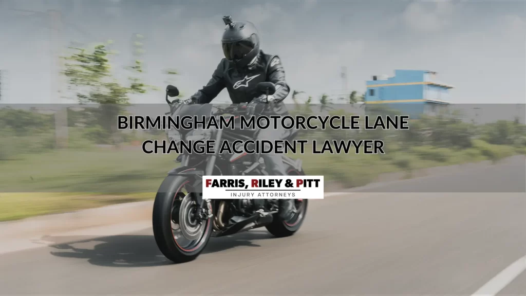 BIRMINGHAM MOTORCYCLE LANE CHANGE ACCIDENT LAWYER