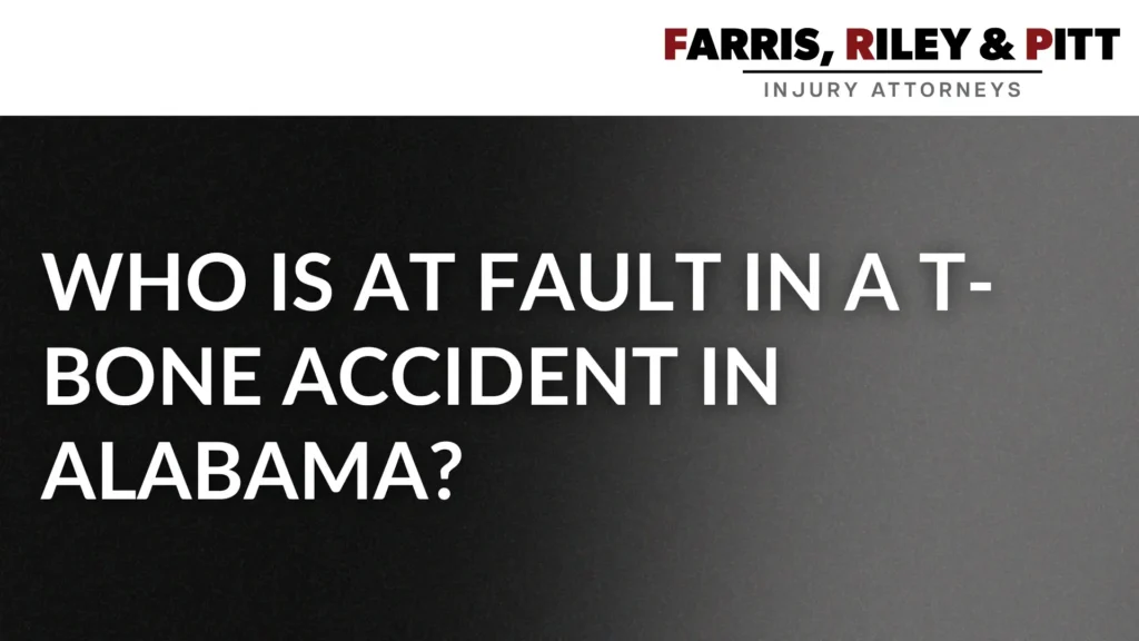 Who Is at Fault in a T-Bone Accident in Alabama